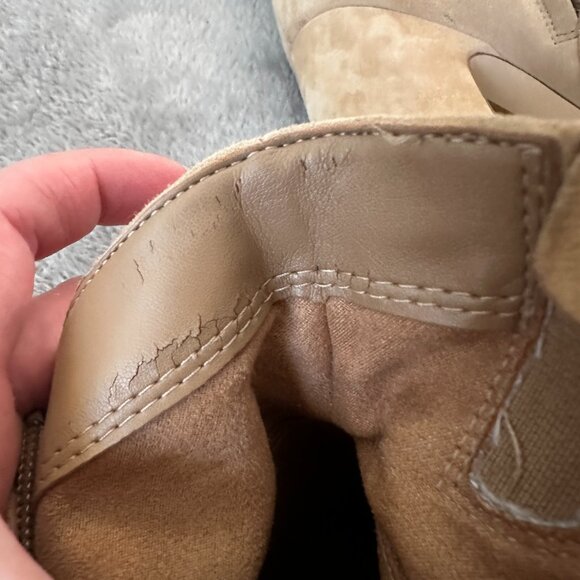 Sam Edelman Tan Suede Heeled Ankle Booties 9.5 Pointed Toe - Picture 6 of 8